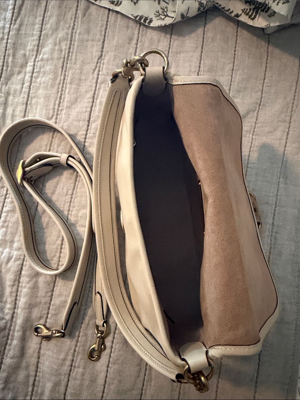 Coach Ivory Soft Tabby Leather Convertible Bag with Gold Hardware - Picture 6 of 6